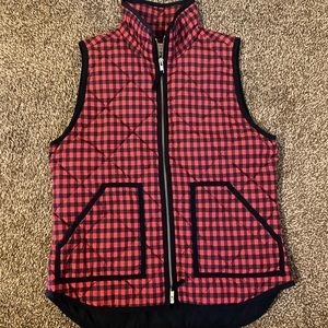 J. Crew Buffalo Check Quilted Vest